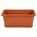 Rectangular Seed Planter 16" with Tray Brown