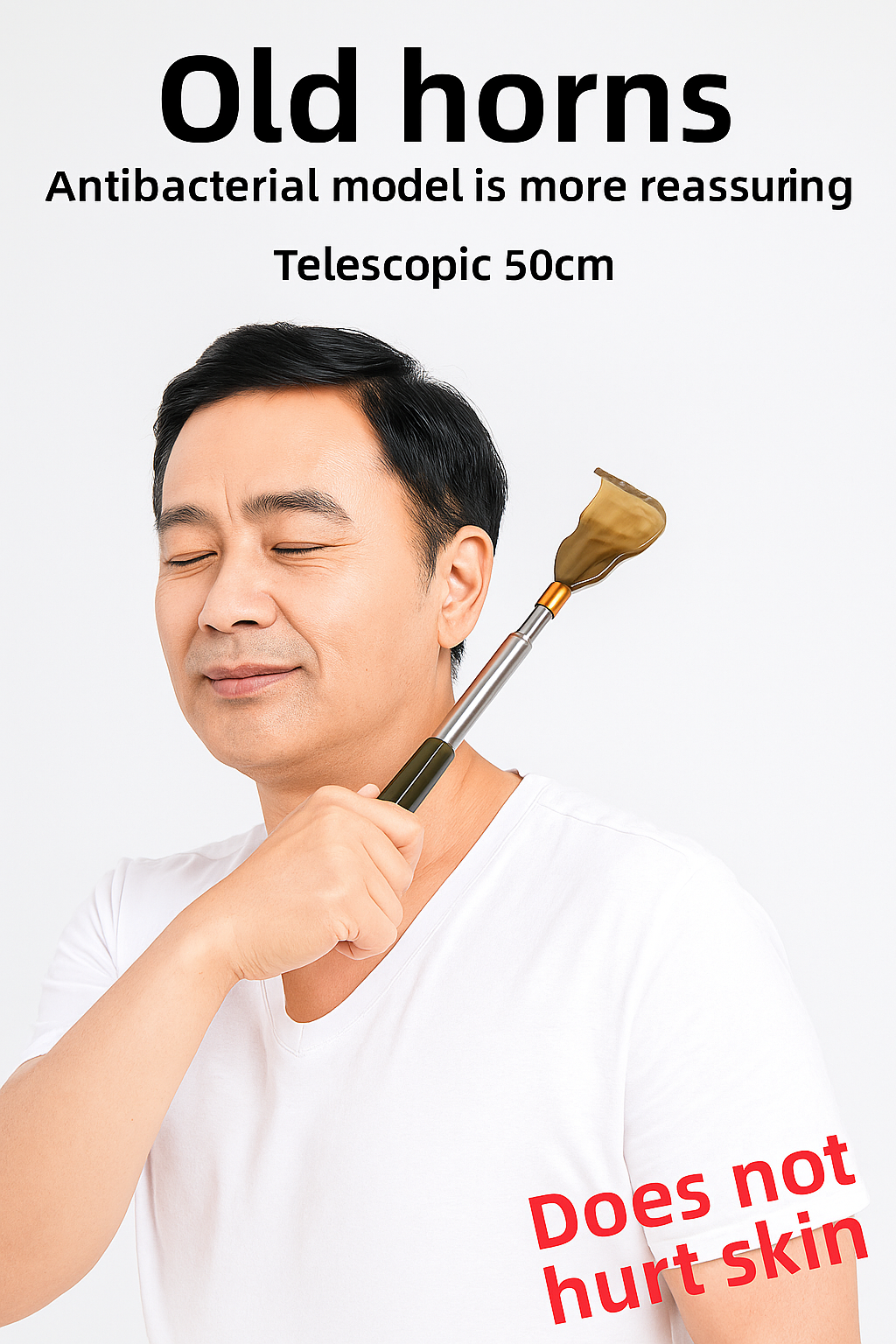 Back Scratcher Itch-Relief Tool with Telescoping Metal Tube Scratching Claw