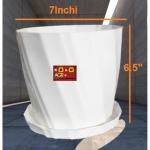 Camellia 7 Inchi planter white with tray 1 pcs