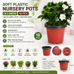 Soft Plastic Nursery Pots (4.5 Inchi) 10 pcs