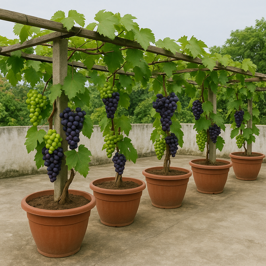 ছাঁদ বাগানে আঙুর চাষ