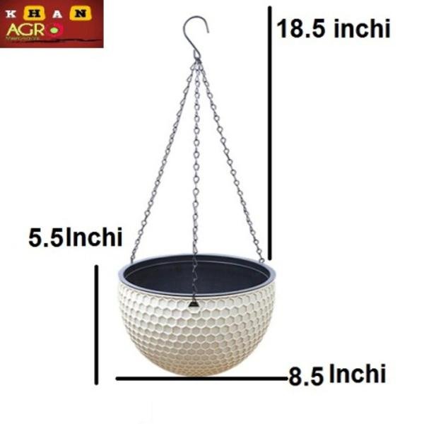 Honeycomb rattan hanging plastic flower pot European style 1 pcs 8 Inchi