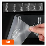 6 In-One Hook Sticky Wall Hangers For Hanging Clothes Bathroom Towel Hook Wall-Mounted Organizer For Home