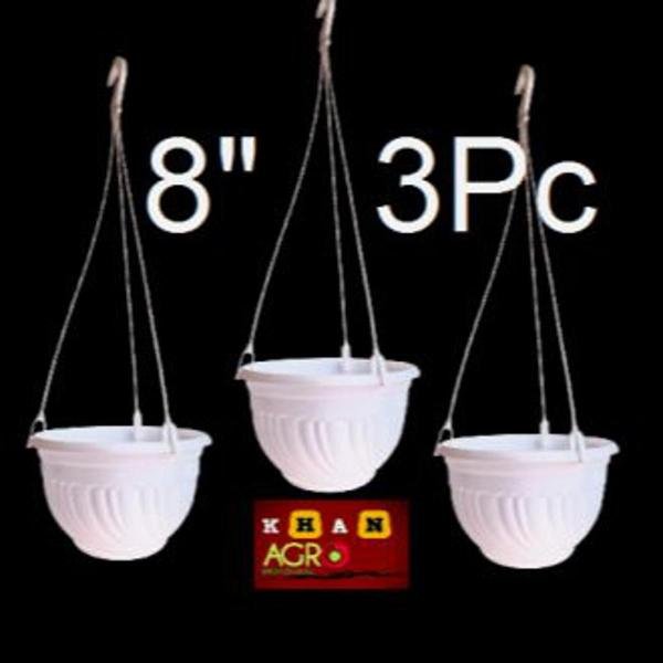 Hanging Tob 8 Inchi 3 Pcs white