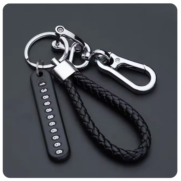 Anti-Lost Car Keychain, Phone Number Card Keyring, Phone Number Plate, Lock Key Ring Auto Vehicle Key Chain