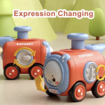 Cartoon Inertial Toy - Press Forward Mode, Whistle, ABS Material, Fall-Resistant, Great Gift for Kids - Pack of 1