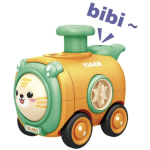 Cartoon Inertial Toy - Press Forward Mode, Whistle, ABS Material, Fall-Resistant, Great Gift for Kids - Pack of 1