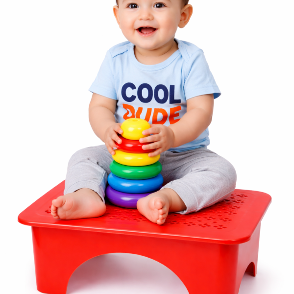 Red Plastic Multi-Purpose Stool